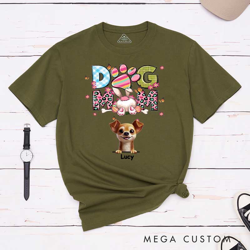 Personalized Dog Lover My Dogs are My Happy Place T-Shirt