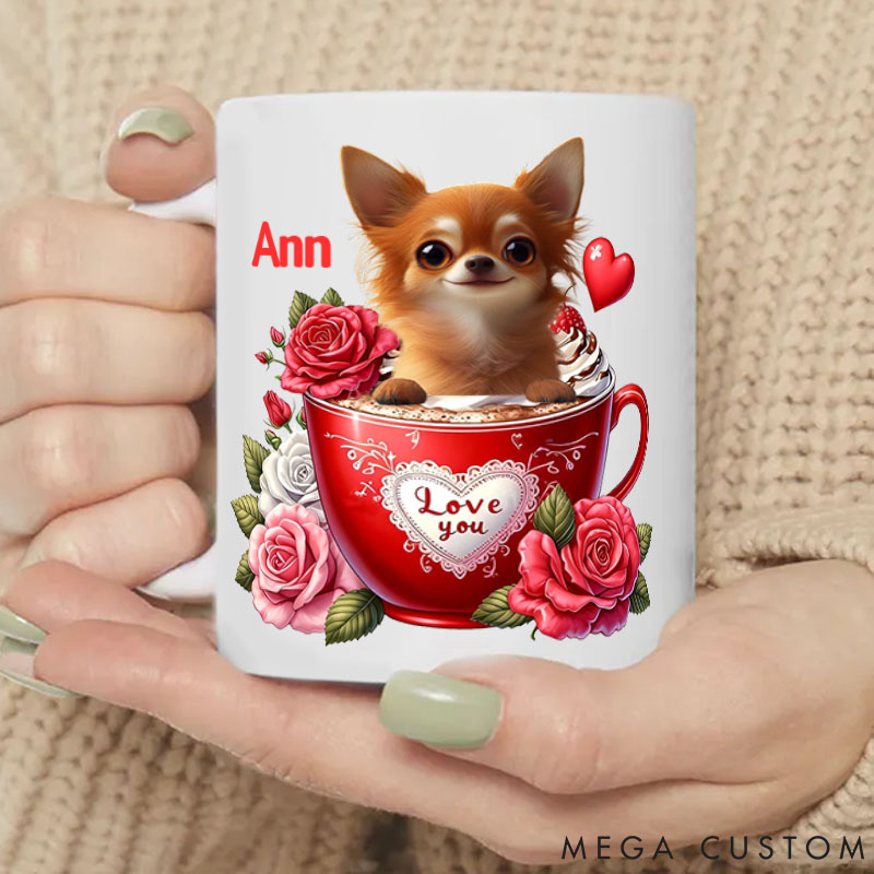 Personalized Dog Lover My Love Mugs