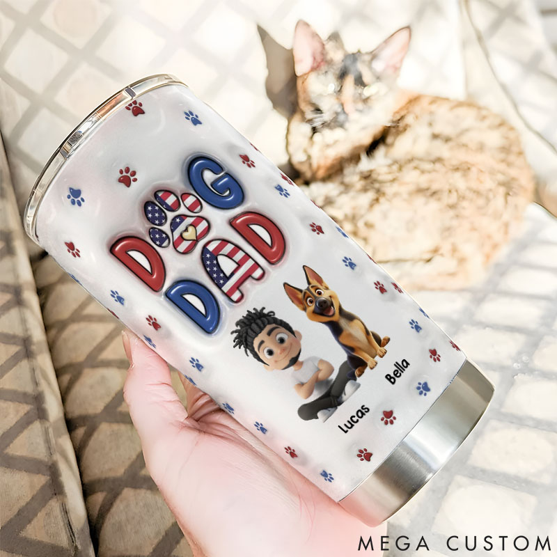 Personalized Dog Lover My Lovely Dog Dad 20oz Tumbler
