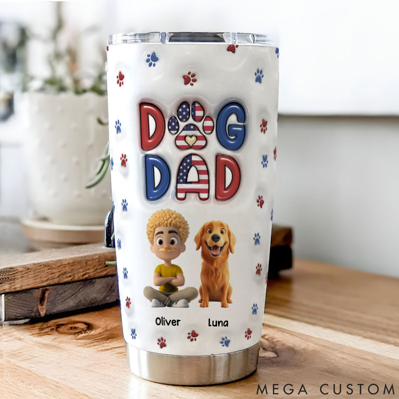Personalized Dog Lover My Lovely Dog Dad 20oz Tumbler