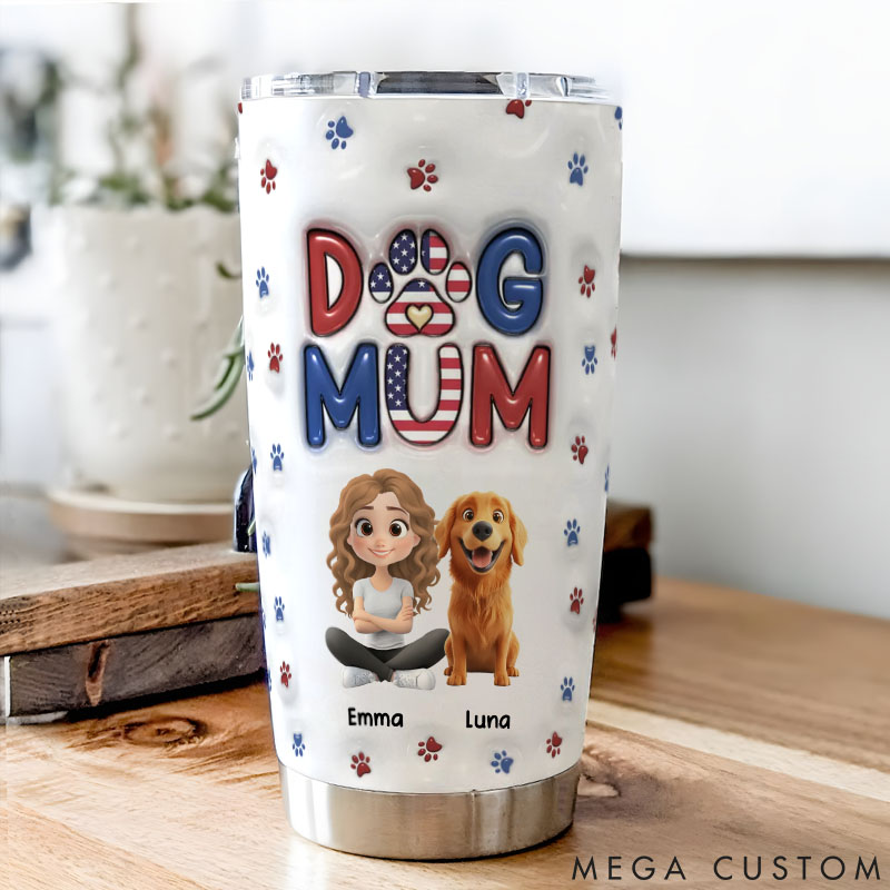 Personalized Dog Lover My Lovely Dog Mom 20oz Tumbler