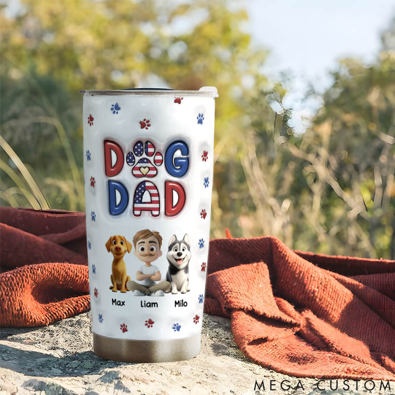 Personalized Dog Lover My Lovely Dog Dad 20oz Tumbler