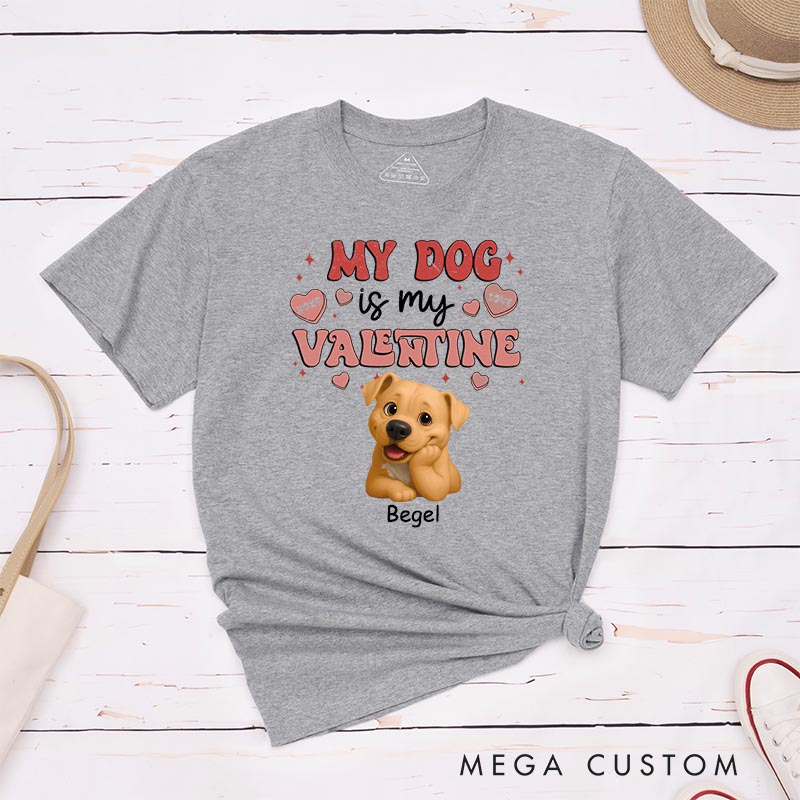 Personalized Dog Lover My Pets Are My Valentine T-Shirt