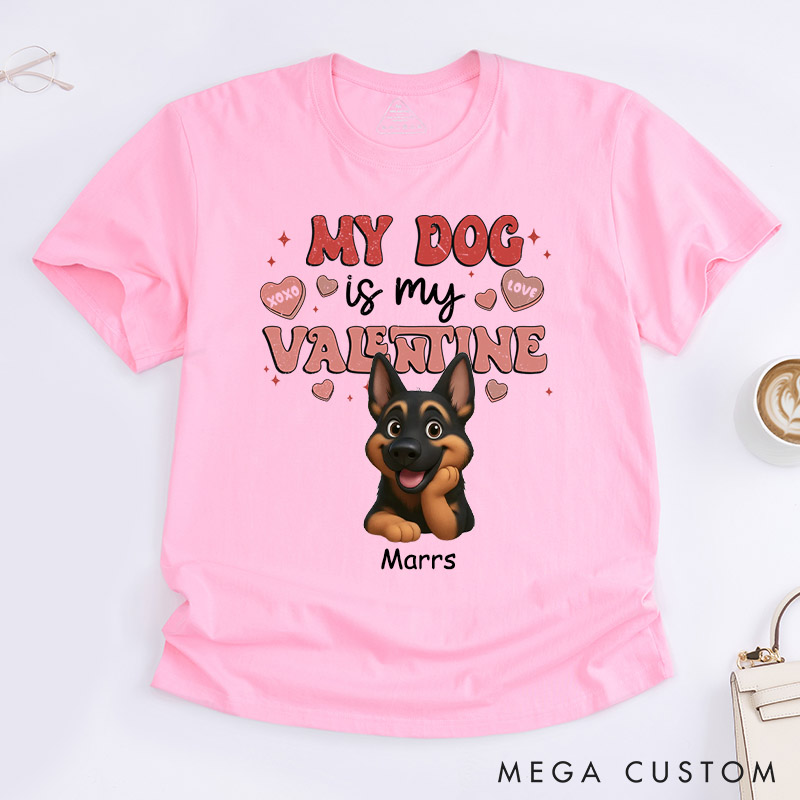 Personalized Dog Lover My Pets Are My Valentine T-Shirt
