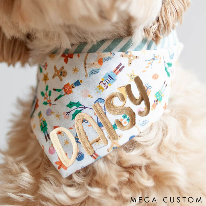 Personalized Dog Lover Nativity Dog Bandana Autumn Leaves Forest Friends Dog Bandana 