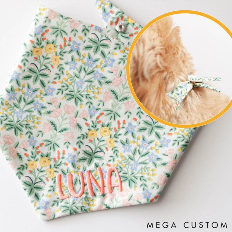 Personalized Dog Lover Nativity Dog Bandana Autumn Leaves Forest Friends Dog Bandana 