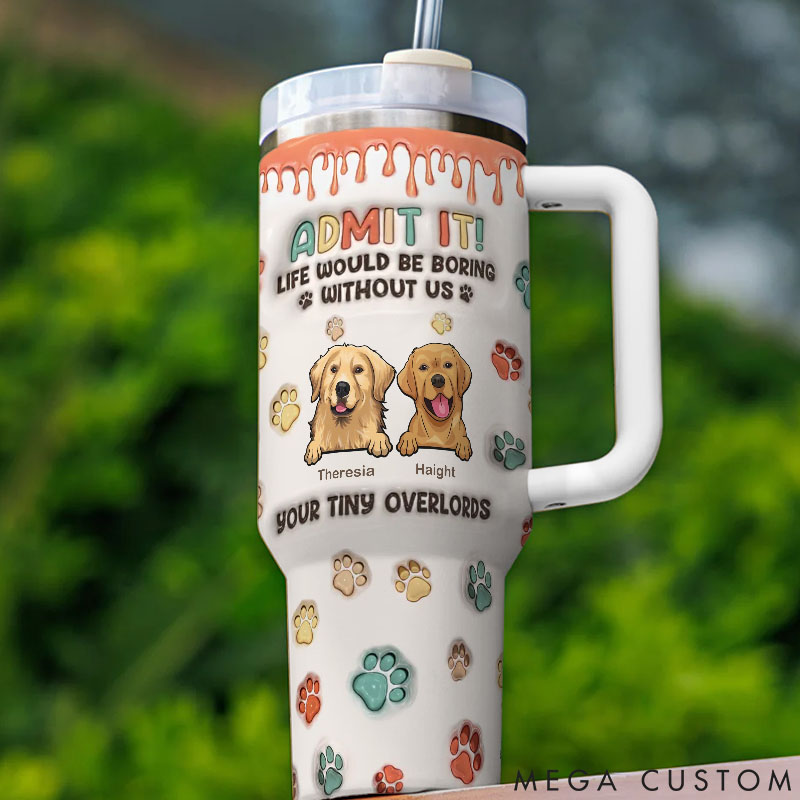 Personalized Dog Lover Not A Home without Paw Prints 40oz Tumbler