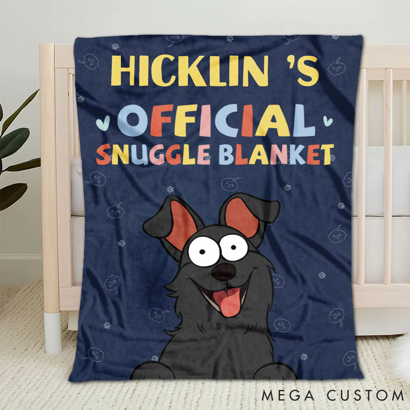 Personalized Dog Lover Official Snuggle Blanket Throw Blanket