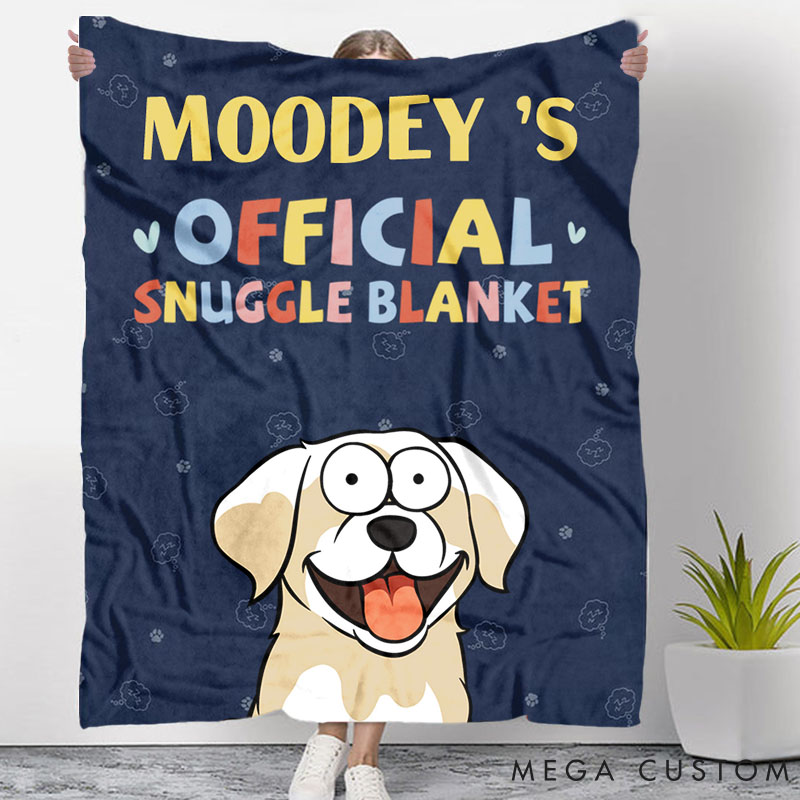 Personalized Dog Lover Official Snuggle Blanket Throw Blanket