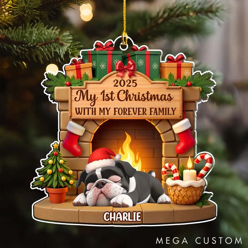 Personalized Dog Lover Only My Forever Home Christmas Ornament