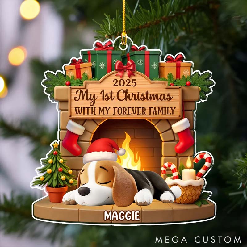 Personalized Dog Lover Only My Forever Home Christmas Ornament