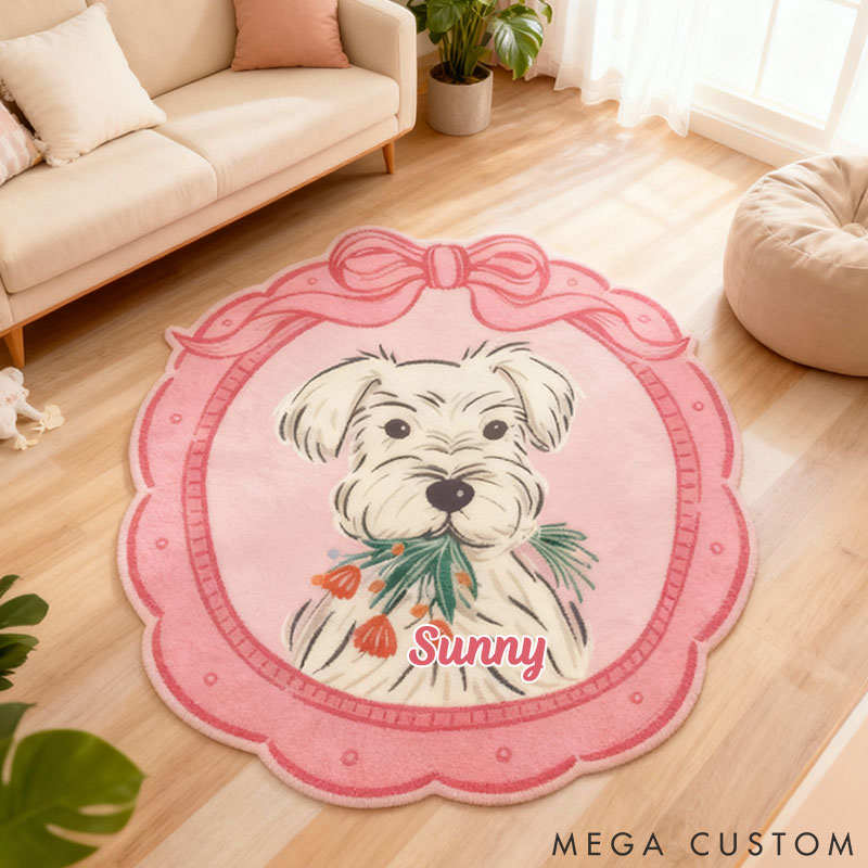 Personalized Dog Lover Ornate Vanity Mirror Westie Rug