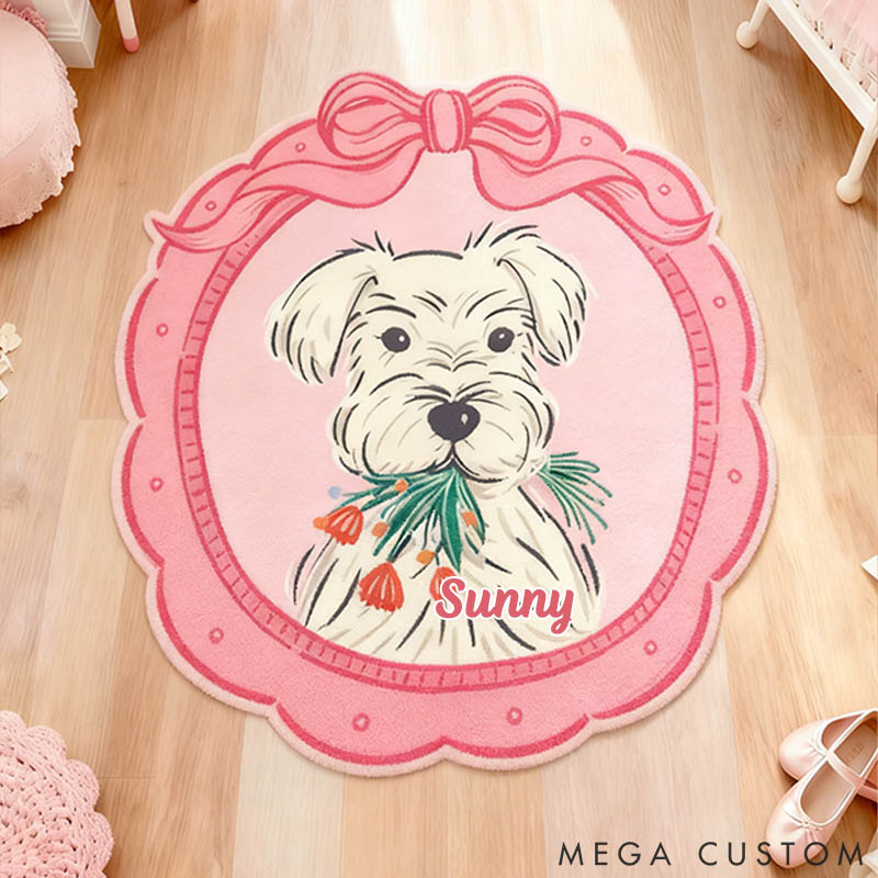Personalized Dog Lover Ornate Vanity Mirror Westie Rug