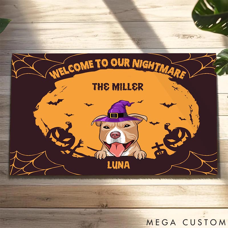 Personalized Dog Lover Our Nightmare Doormat