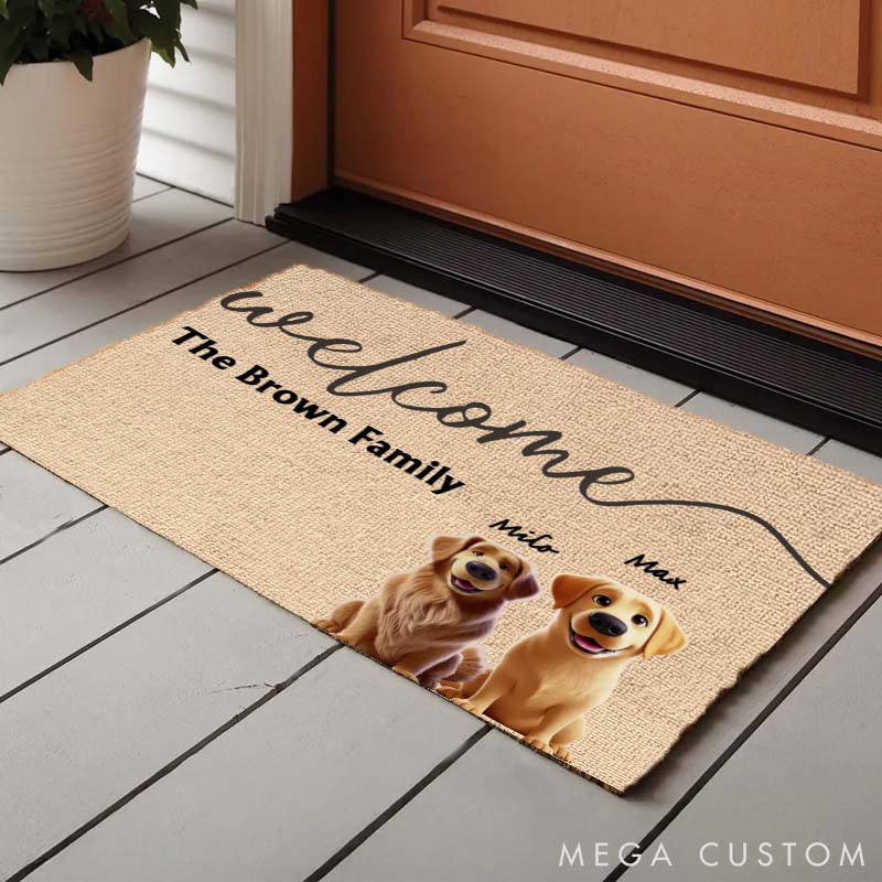 Personalized Dog Lover Our Sweet Home Doormat