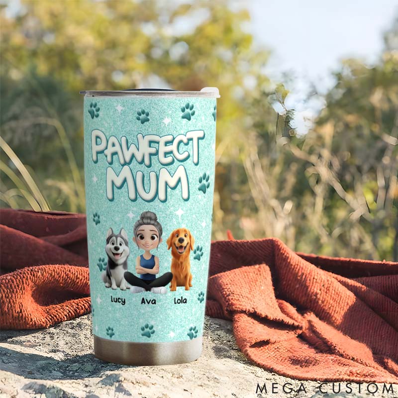 Personalized Dog Lover Pawfect Mom 20oz Tumbler