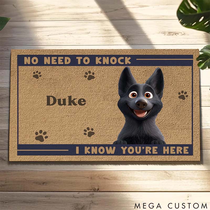 Personalized Dog Lover Paws Before People in This Happy Home Doormat