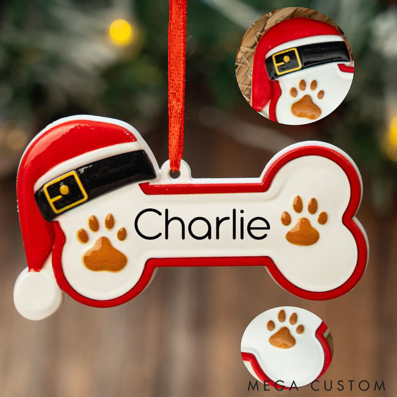 Personalized Dog Lover Pet Bone Xmas Decoration Christmas Ornament