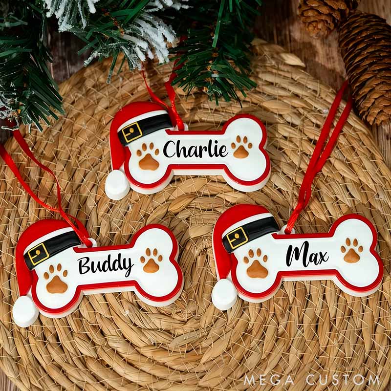 Personalized Dog Lover Pet Bone Xmas Decoration Christmas Ornament