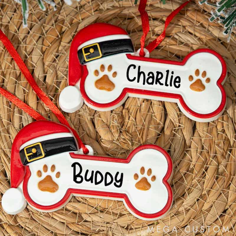 Personalized Dog Lover Pet Bone Xmas Decoration Christmas Ornament