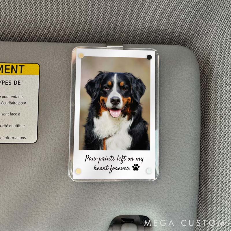 Personalized Dog Lover Pet Loss Memorial Car Visor Clip