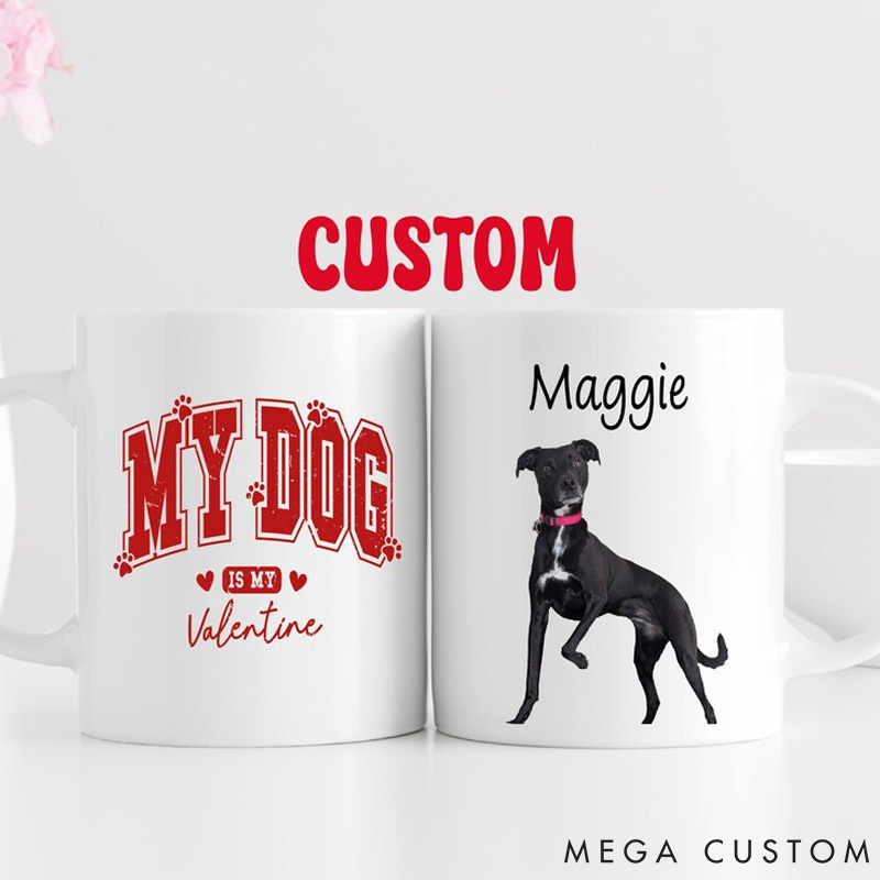Personalized Dog Lover Pet Photo Gift Dog Valentine Mug