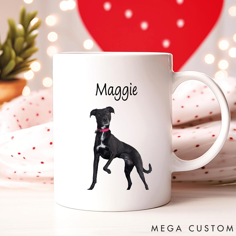 Personalized Dog Lover Pet Photo Gift Dog Valentine Mug