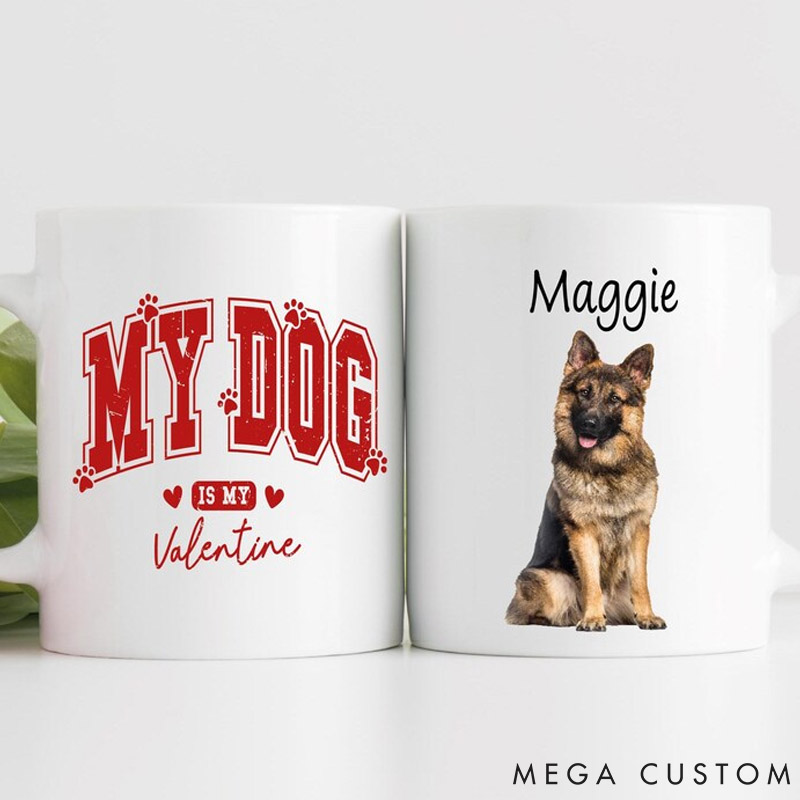 Personalized Dog Lover Pet Photo Gift Dog Valentine Mug