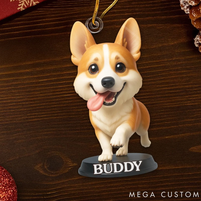 Personalized Dog Lover Photo Acrylic Christmas Ornament