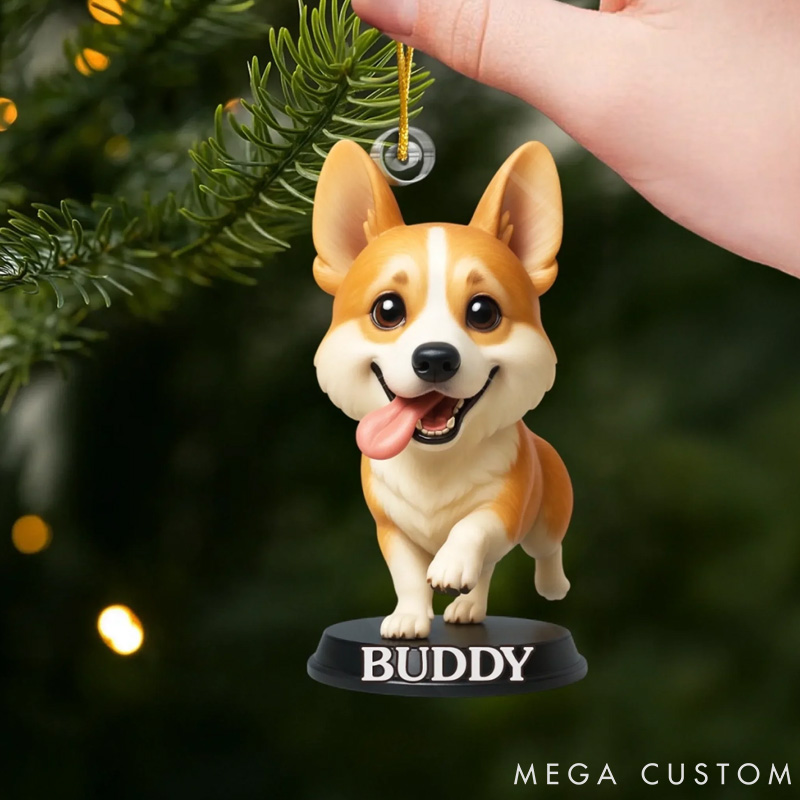 Personalized Dog Lover Photo Acrylic Christmas Ornament