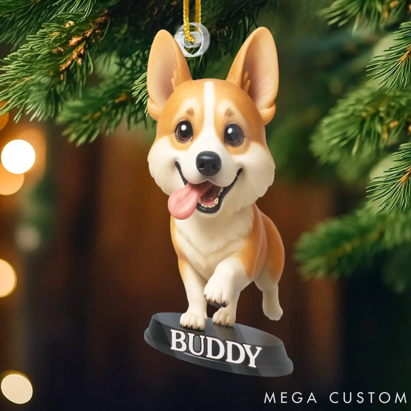 Personalized Dog Lover Photo Acrylic Christmas Ornament