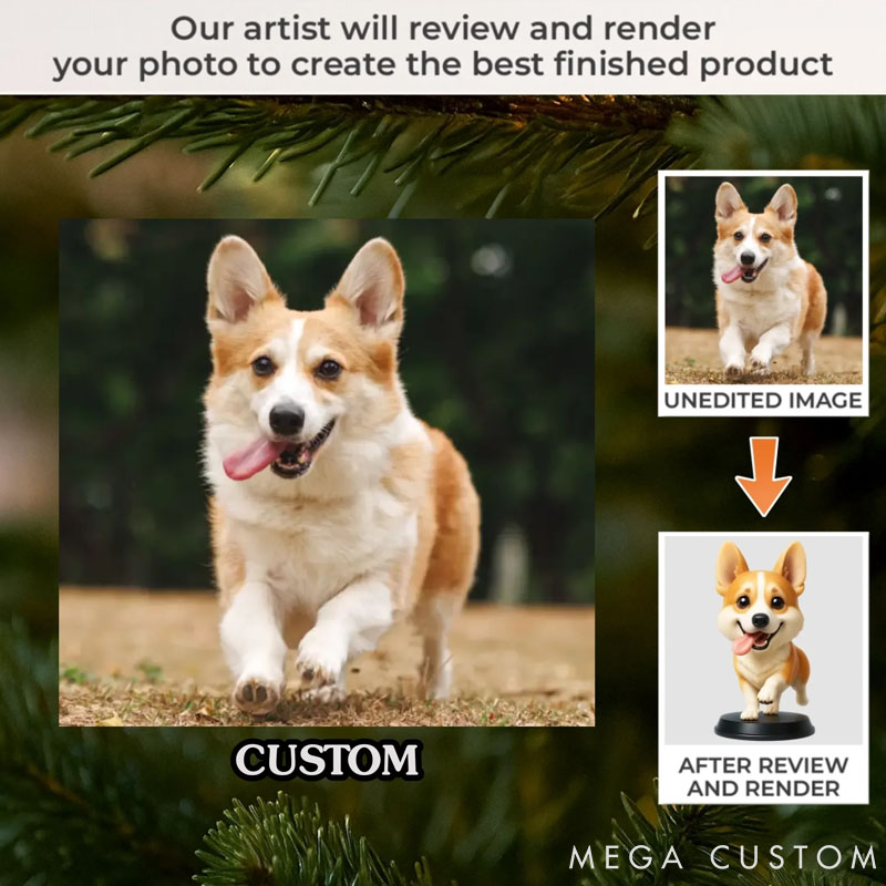 Personalized Dog Lover Photo Acrylic Christmas Ornament