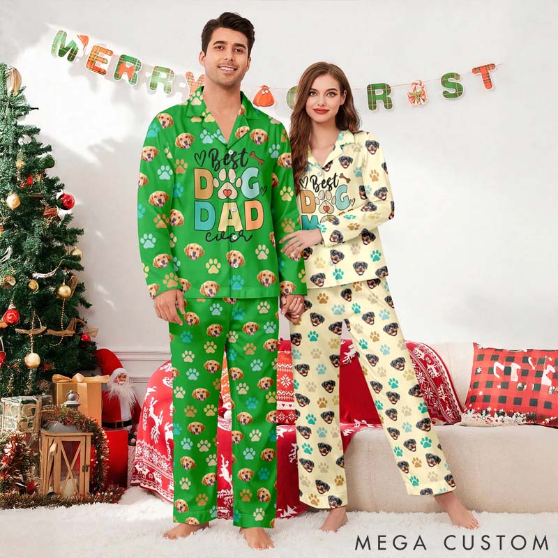 Personalized Dog Lover Photo Best Dog Mom Ever Pajama Set