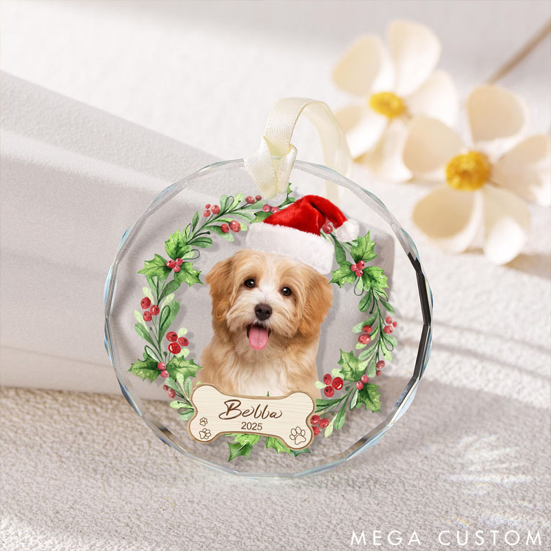 Personalized Dog Lover Photo Dog Christmas Ornament