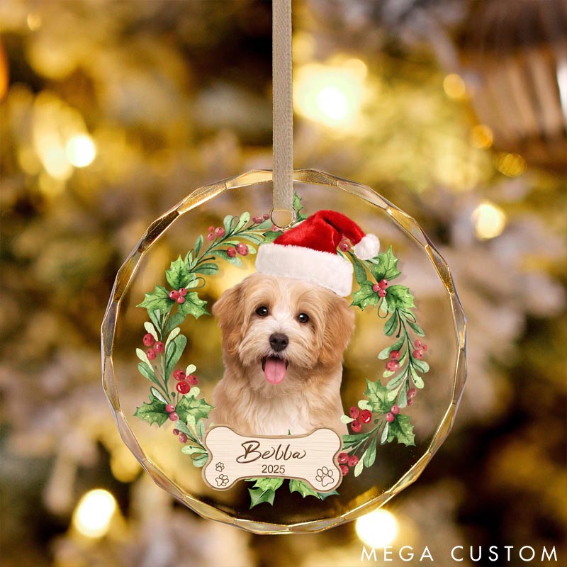 Personalized Dog Lover Photo Dog Christmas Ornament