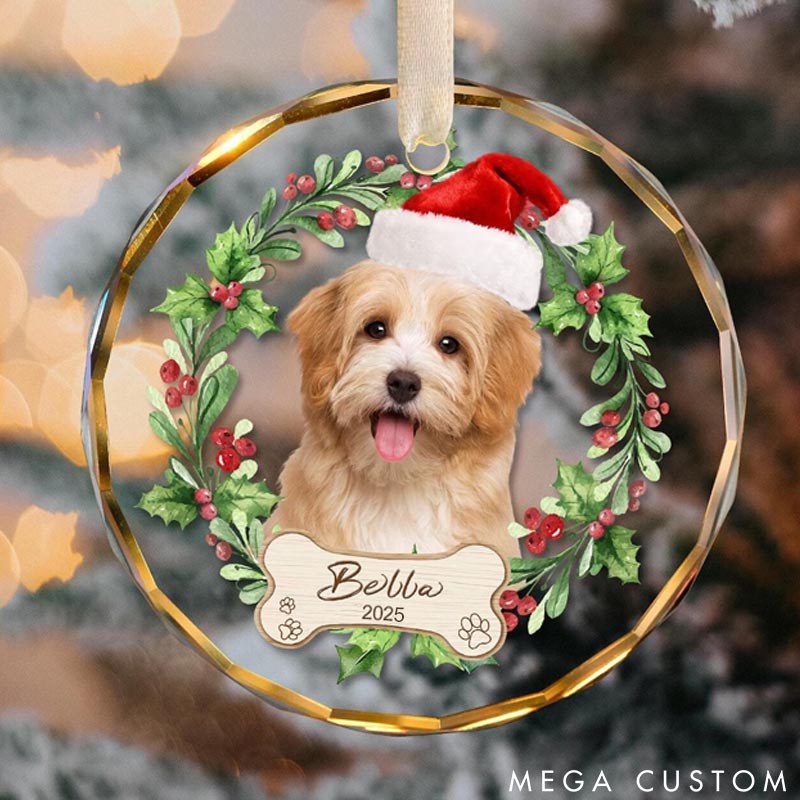 Personalized Dog Lover Photo Dog Christmas Ornament