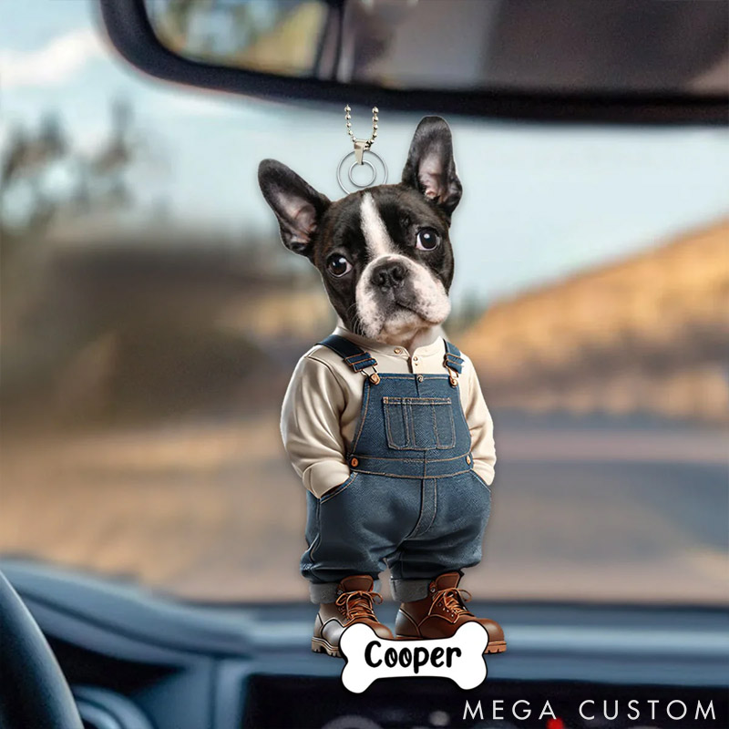 Personalized Dog Lover Photo Firefighters Police Soldier Ornament