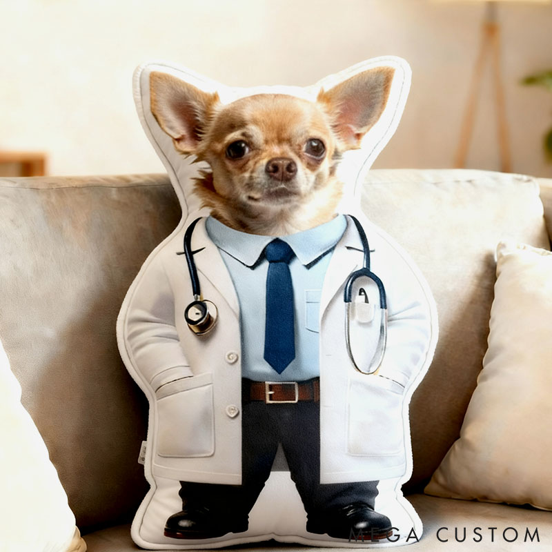 Personalized Dog Lover Photo Firefighters Police Soldier Pillow