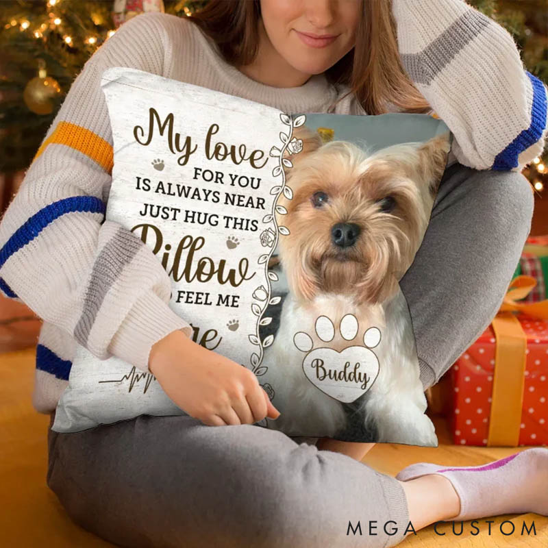Personalized Dog Lover Photo Four Paws One Heart Throw Pillows