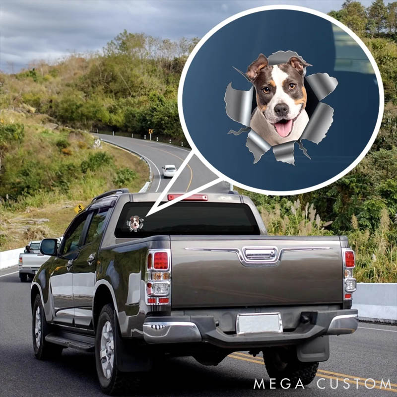 Personalized Dog Lover Photo RV Decal Cracking You Up One Paw at a Time Stickers