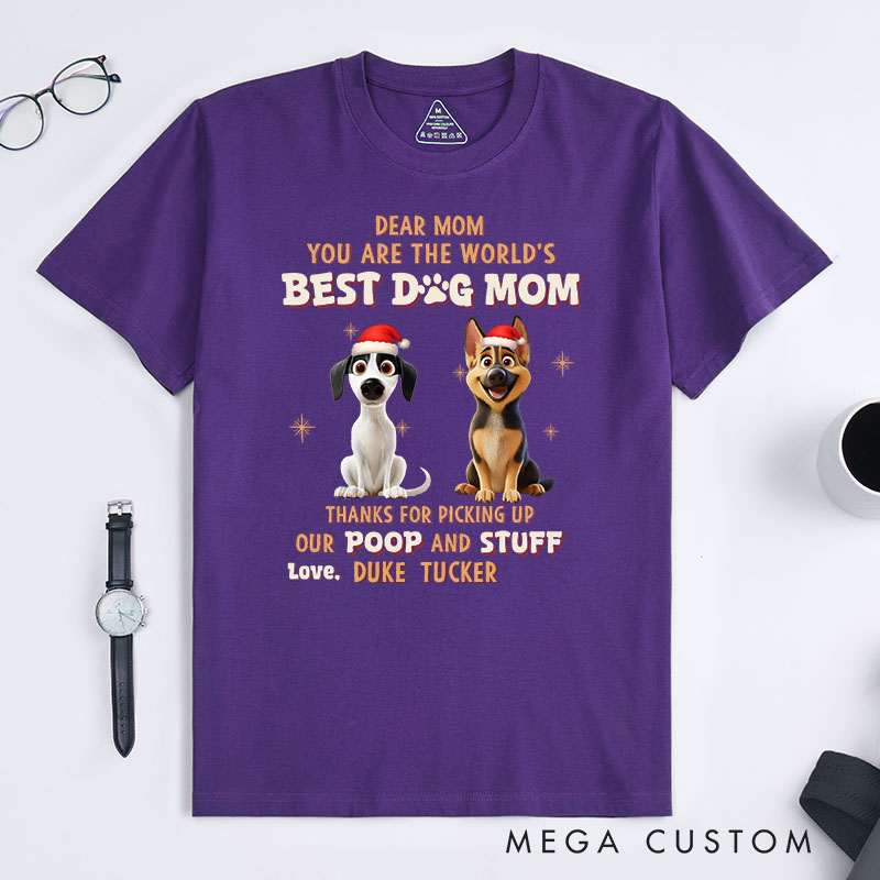 Personalized Dog Lover Picking Our Poop T-Shirt