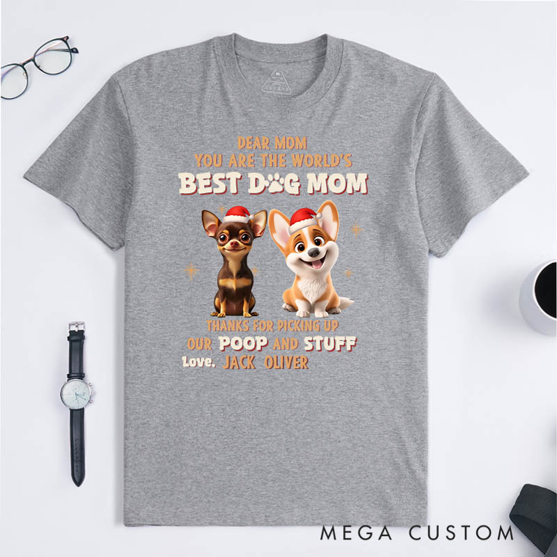 Personalized Dog Lover Picking Our Poop T-Shirt
