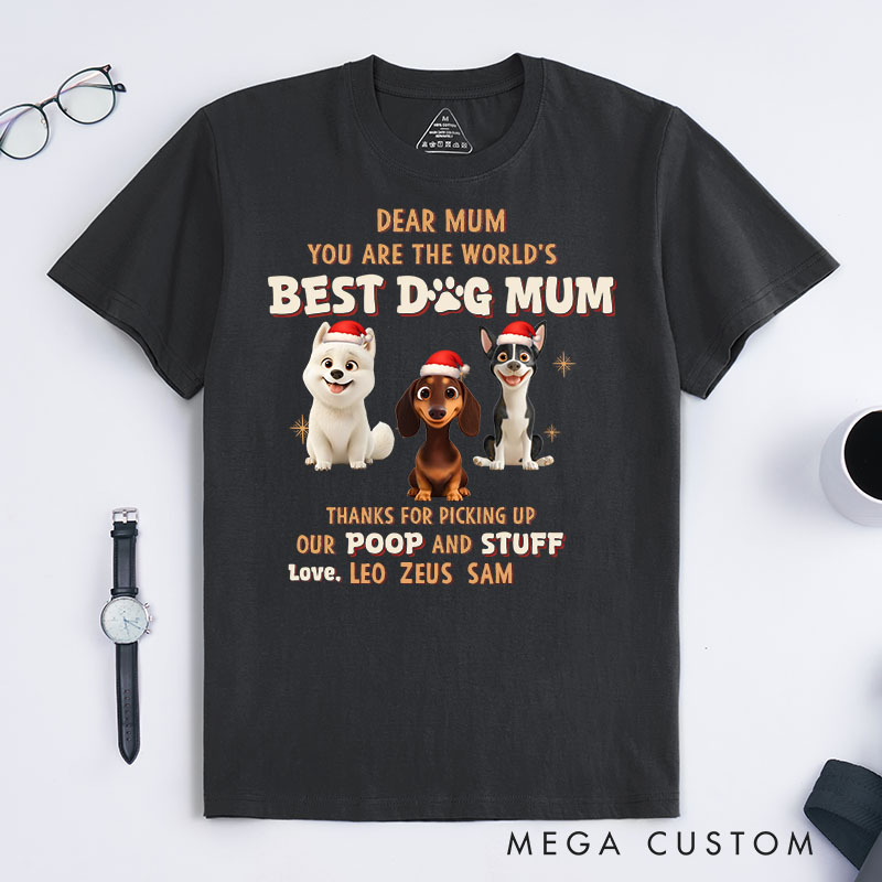 Personalized Dog Lover Picking Our Poop T-Shirt