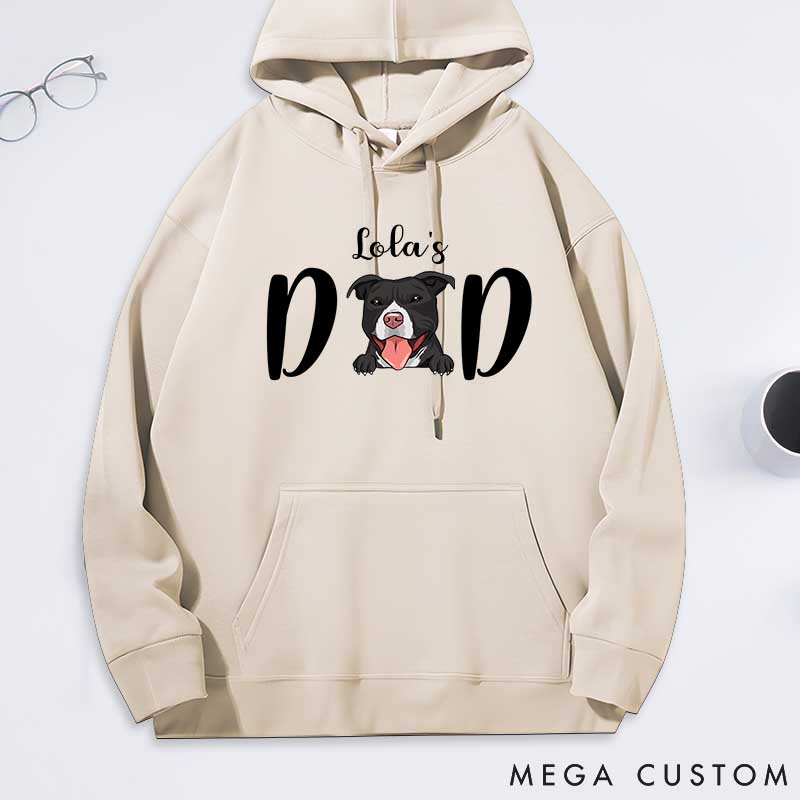 Personalized Dog Lover Pitbull's Dad Classic Hoodies