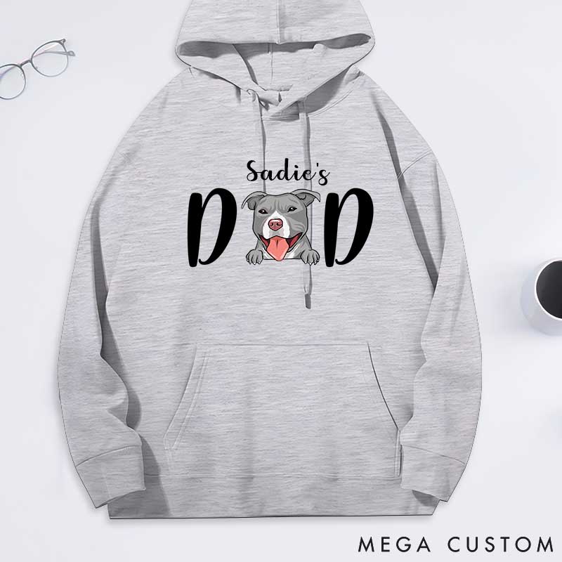 Personalized Dog Lover Pitbull's Dad Classic Hoodies