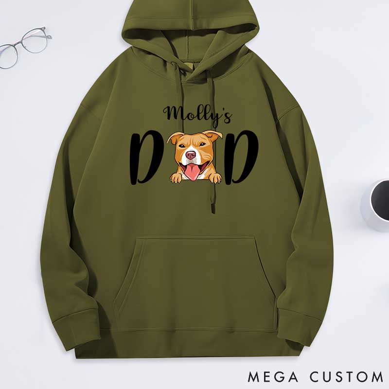 Personalized Dog Lover Pitbull's Dad Classic Hoodies