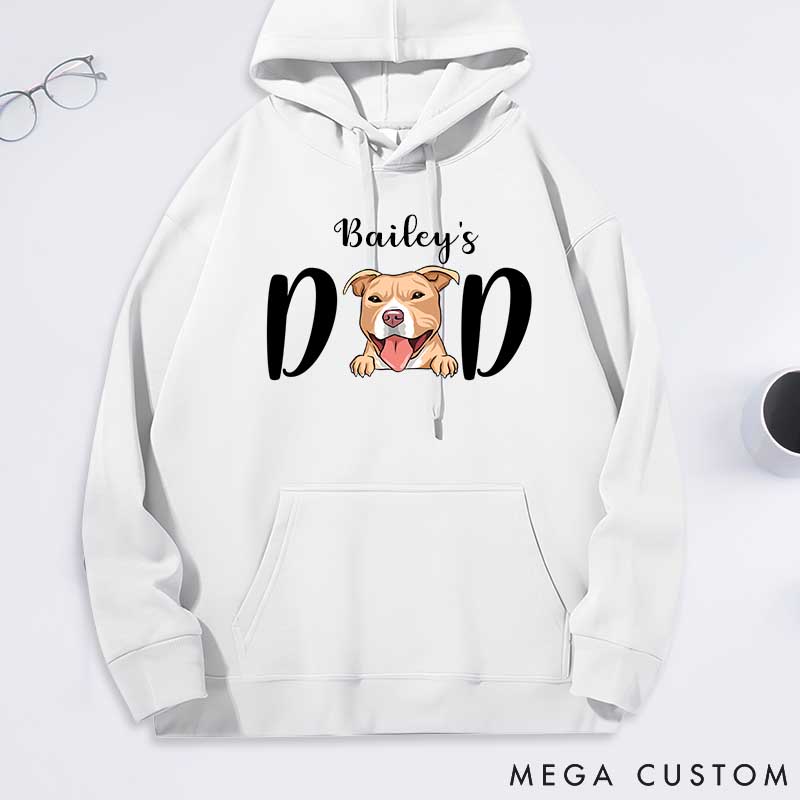 Personalized Dog Lover Pitbull's Dad Classic Hoodies