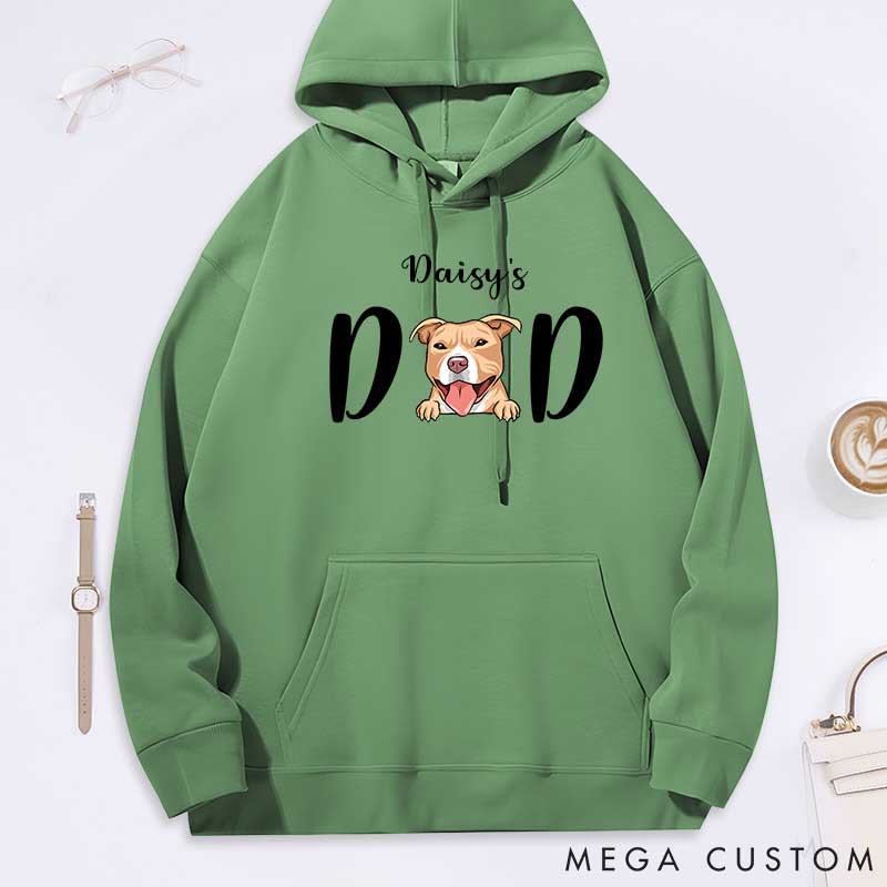 Personalized Dog Lover Pitbull's Dad Classic Hoodies