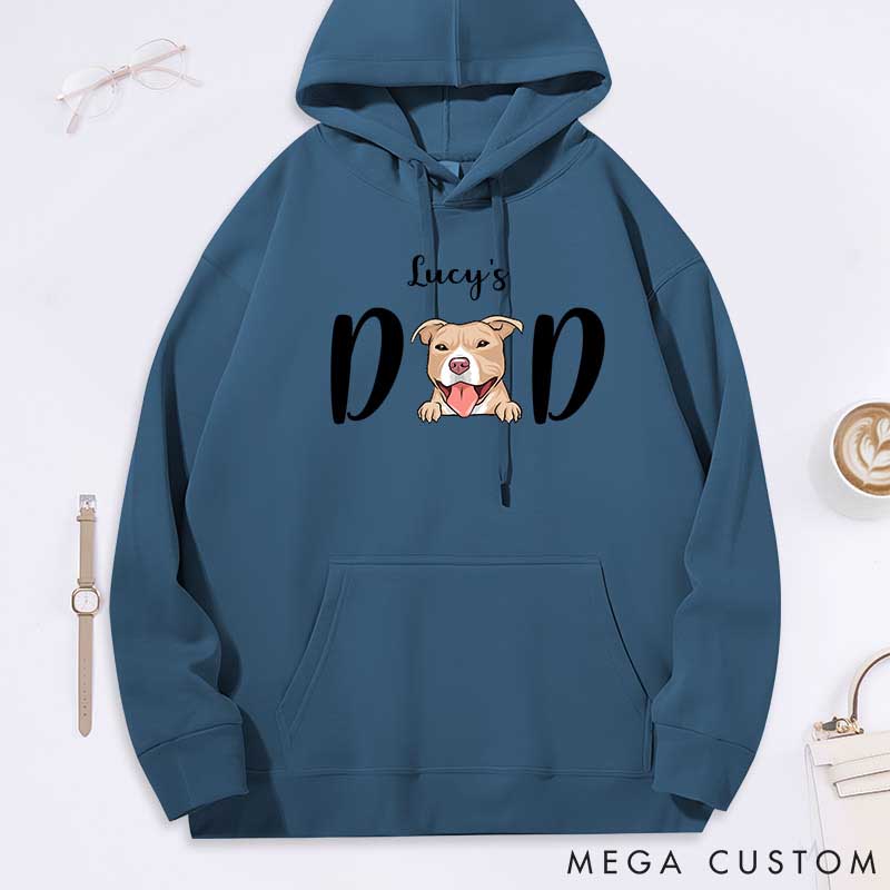 Personalized Dog Lover Pitbull's Dad Classic Hoodies