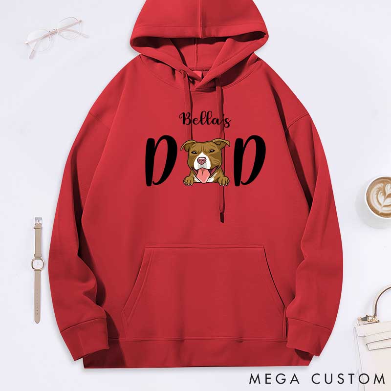 Personalized Dog Lover Pitbull's Dad Classic Hoodies